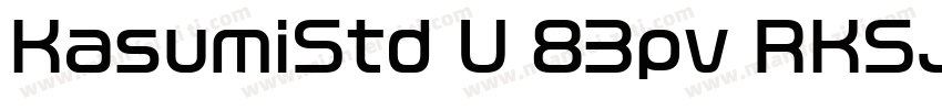 KasumiStd U 83pv RKSJ H字体转换